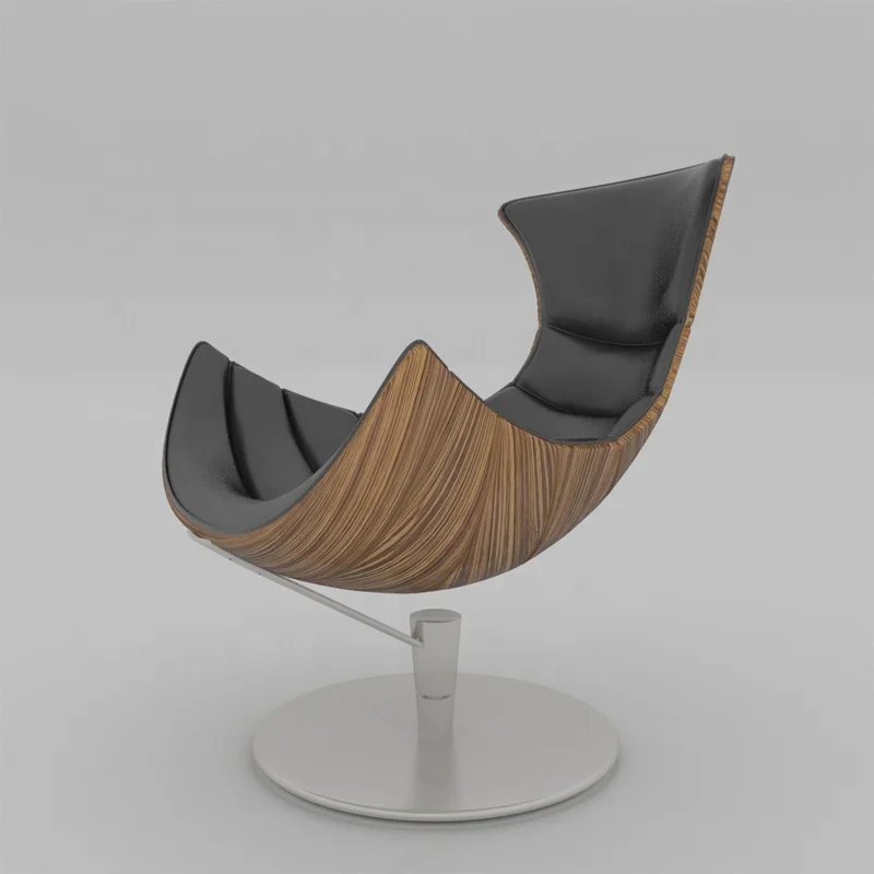 new arrival luxury modern comfortable revolving black white leather living room furniture leisure lounge lobster chair