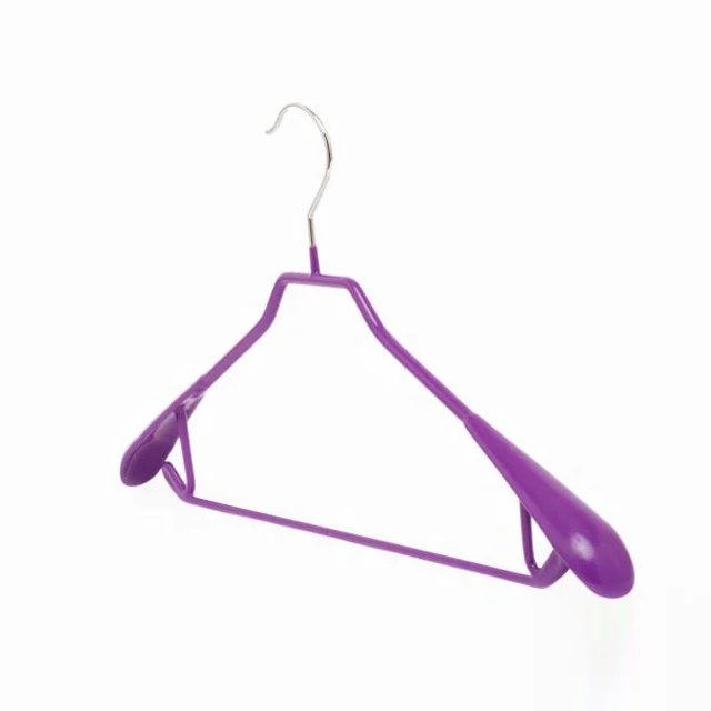 PVC Coated Non-Slip Metal Clothes Hanger Hook Type Suit/Pant/Skirt/Trouser/Coat Laundry Room Wardrobe