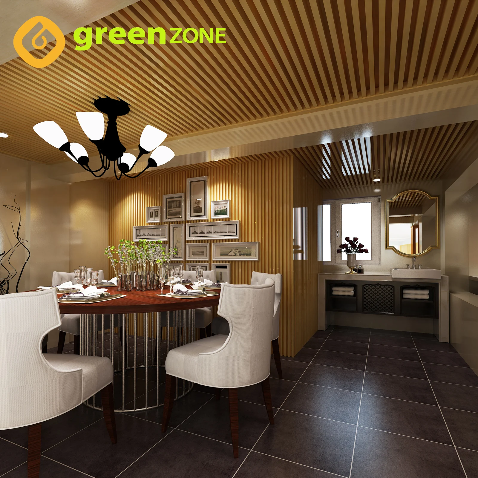 Wood composite boards interior decoration PVC price exterior wpc wood ceiling