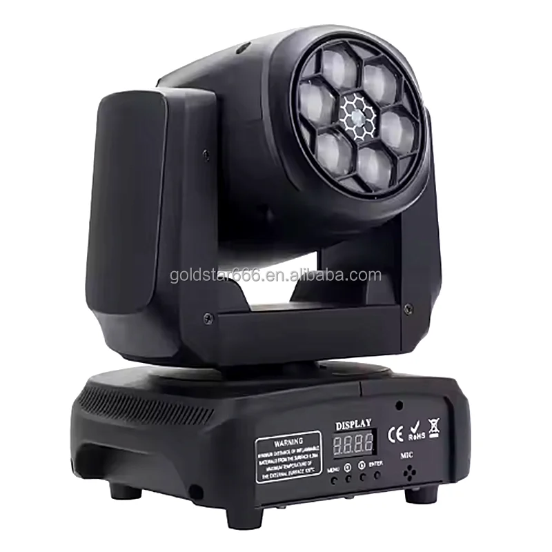 TOP7*15W Zoom Wash LED Moving Head Sharpy Bee eyes Laser Projector lighting Good Effect Bee Eye Laser Moving Head Stage Light Dj