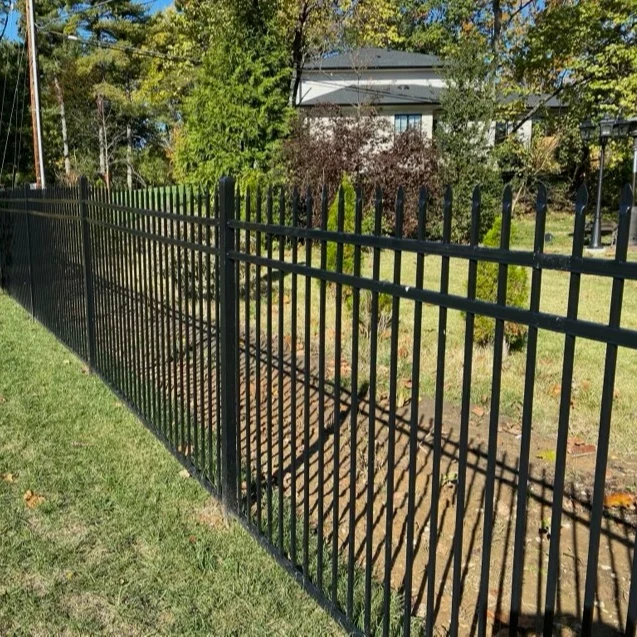 Hored wholesale galvanized metal Aluminum cheap fence panels garden Gate Security Ornamental Wrought Iron Fence