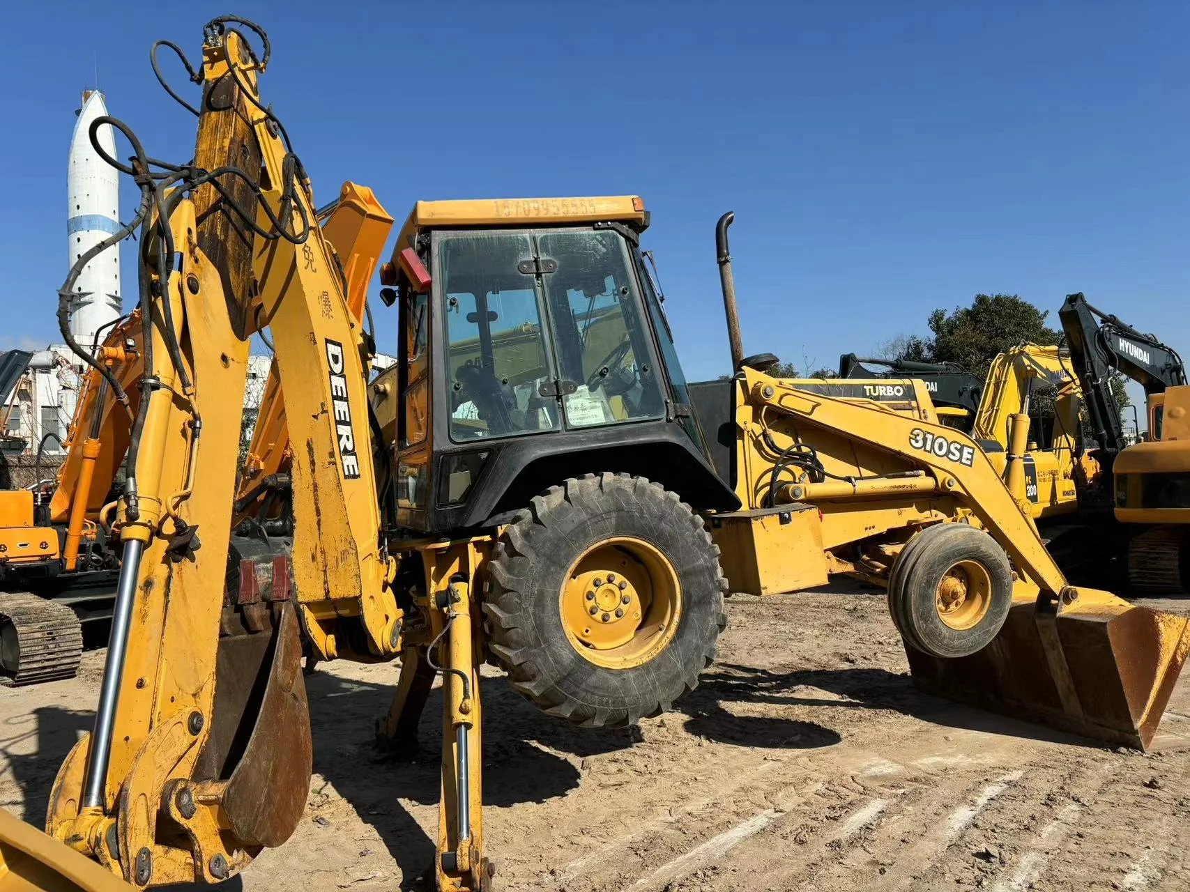 Made in USA Used John Deere 310SE Backhoe Loader With Ext Boom