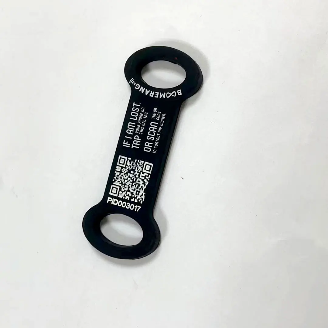 silicon material nfc pet nfc tag with QR Code Print and hole