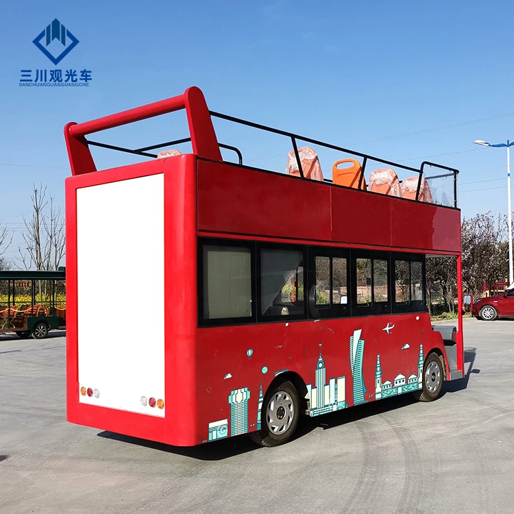 
 Wholesale Price Electric Vehicle Resort Tourist Car Sightseeing Double Decker Bus  