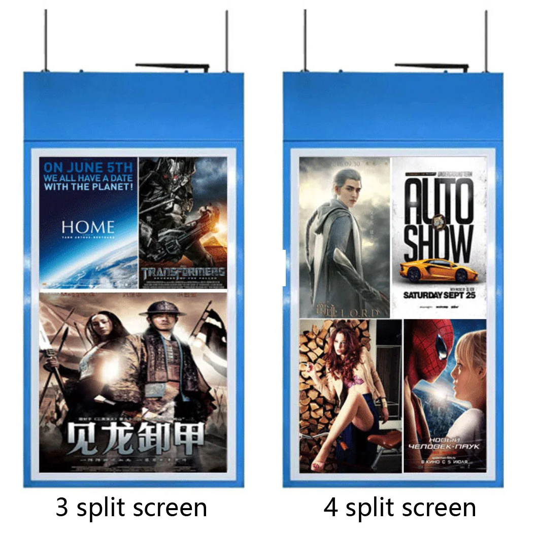 55 inch hanging advertising machine display LCD smart TV network Android hanging transparent advertising display