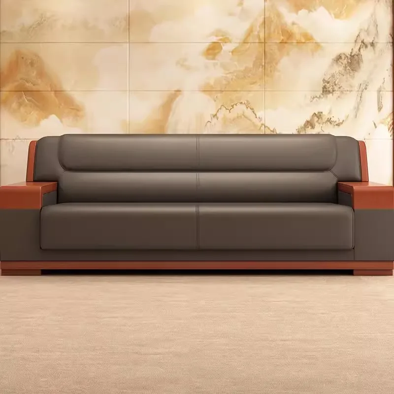 Hot Sales Office Sofa Leather Sofa Simple Chinese Comfortable Business VIP Reception Meeting Room Boss Office Sofa Sets Modern