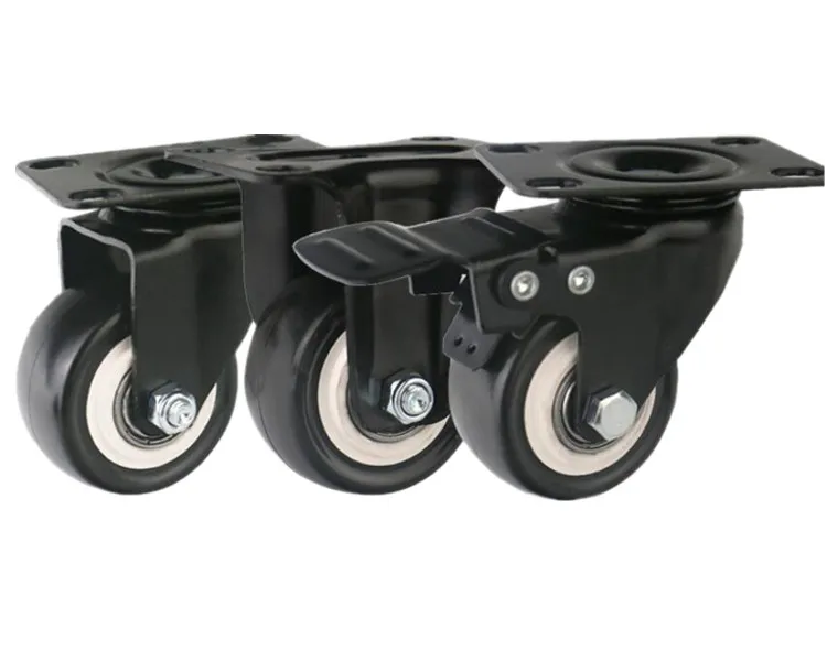 1.5inch 2inch 2.5inch 3inch 40mm 50mm 63mm 75mm pu polyurethane pvc caster wheel castor