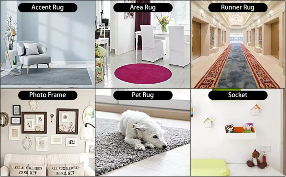 Set of 10pcs  non-slip rug gripper pads Prevent Curling Rug Stickers Corner Double Sided Gripper for Hardwood Floor