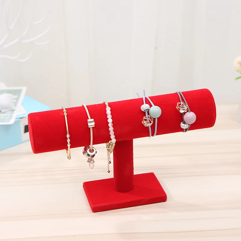 Other Fashion Accessories Rotating Solid Velvet/ Wood/pvc/flannel Jewelry Watch Bangle Bracelet Display Stands For Bracelets