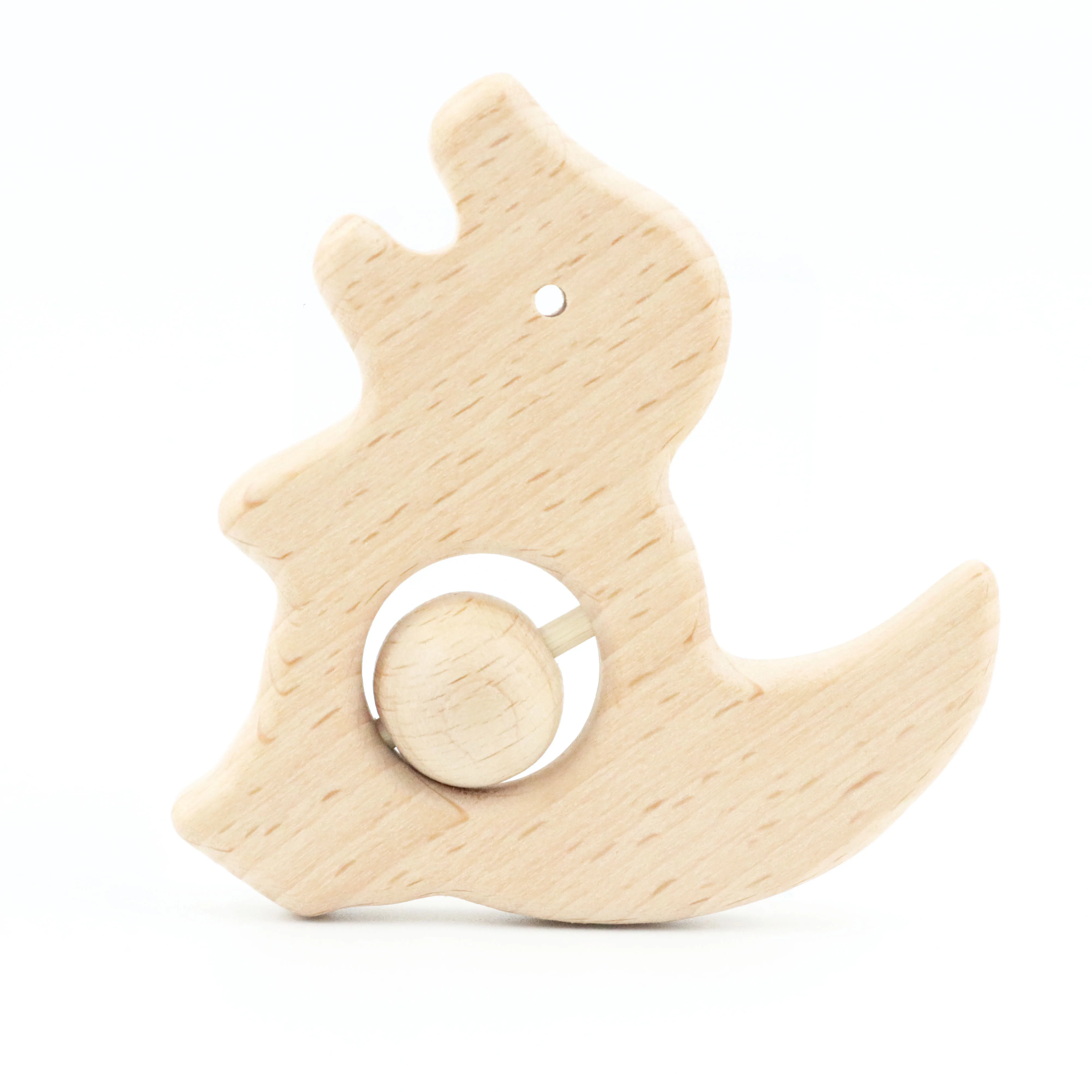 Милый сенсорные деревянный Прорезыватель для зубов при прорезывании зубов игрушечных колец