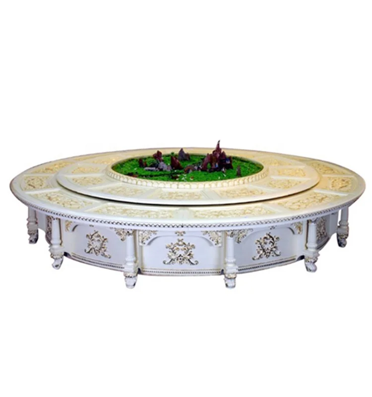 Yawei automatic hotel dining table DD18electric marble table