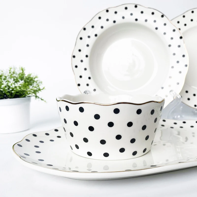 2022 new style hot style dinnerware sets Christmas dinnerware vajilla porcelain