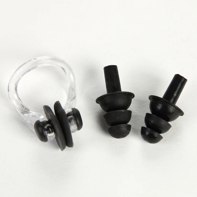 Waterproof Soft and Flexible Silicone Swimming Earplugs and Nose Clip for Children