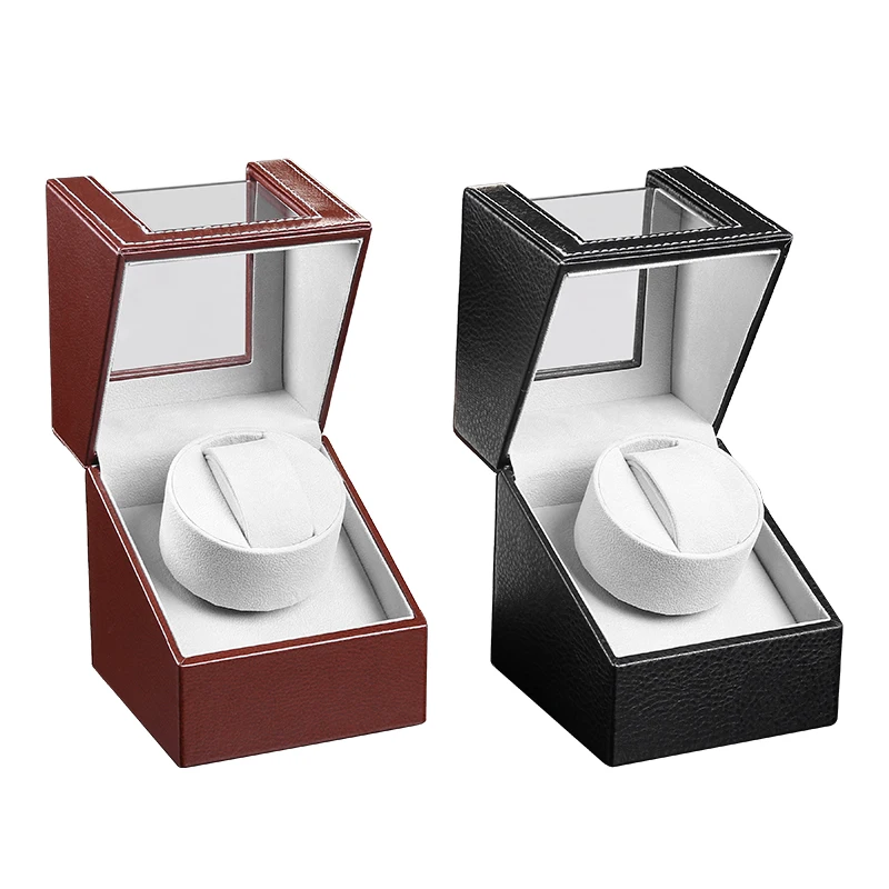 High quality pu leather automatic shaker single watch winder case box