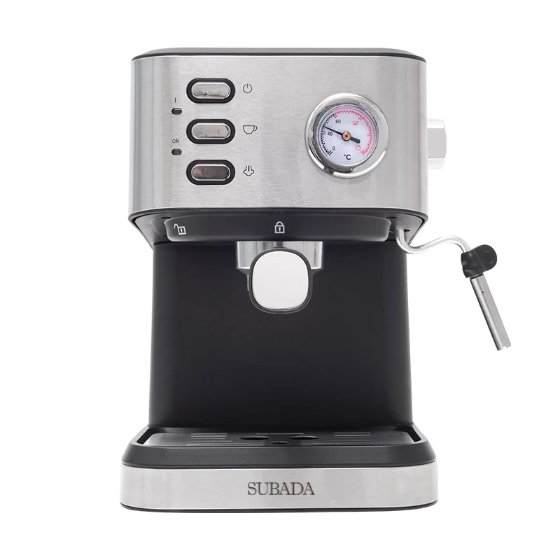 Profesional Home mechanical 20 bar stainless steel coffee machine Italian espresso coffee maker with Milk Frother Steam Wand