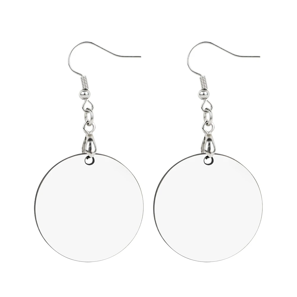 Double-Sided MDF Sublimation Earring Blanks with Nickel-Free Earring Hooks and Jump Rings for Women Girls DIY Jewelry Making