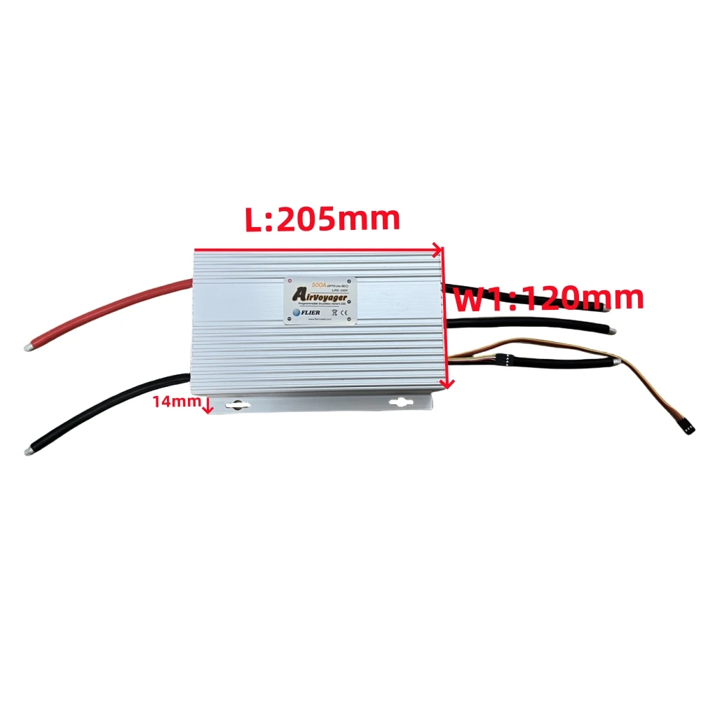2024 New Arrival Flier Brushless ESC 150V 500A Speed Controller Continuous Current 300A  for RC Airplane Paramotor/Paraglider