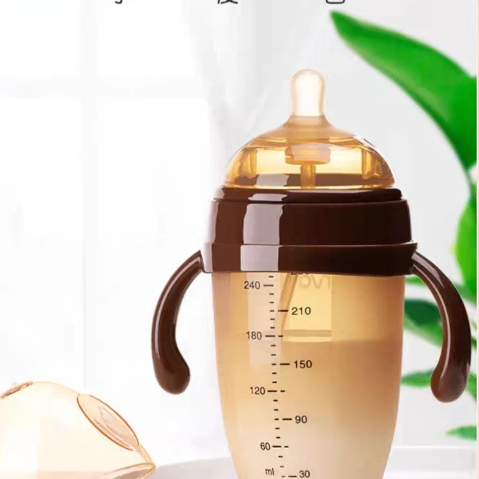 BPA-Free 240/330ml Silicone Baby Milk Bottle Safe Squeezing Nursing Bottle for Newborn Baby Food and Drinks