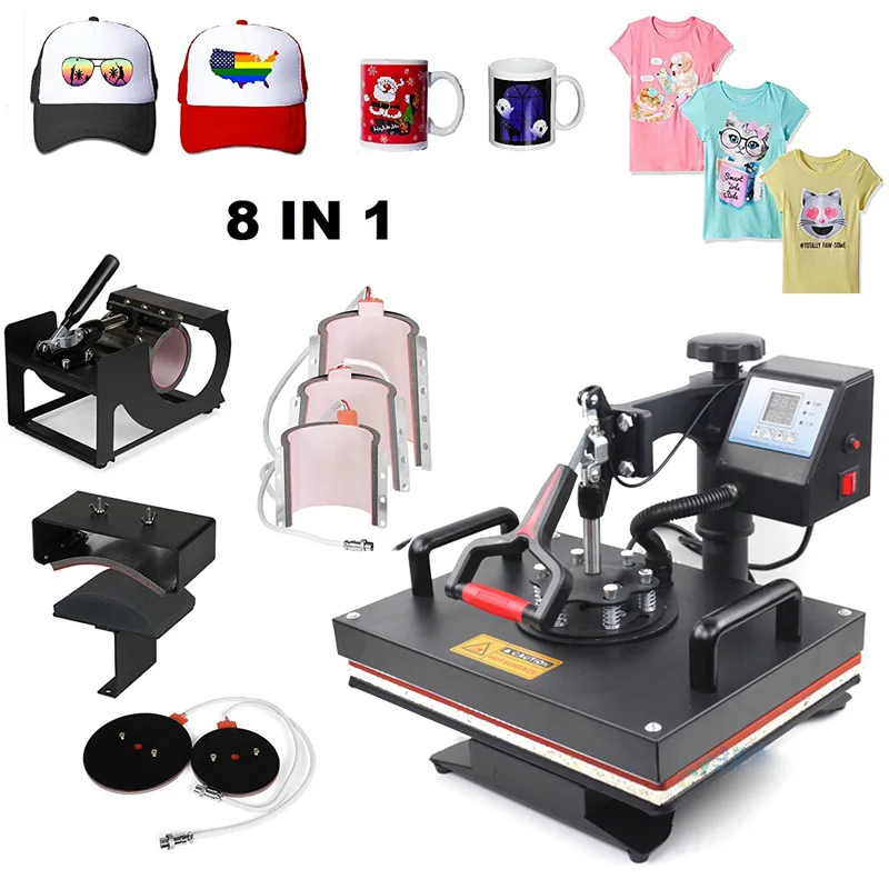 Clothes Multifunctional Heat Press Machine Provided Printing Manual Machine for Sale Printing Machine Flatbed Printer 6 Months