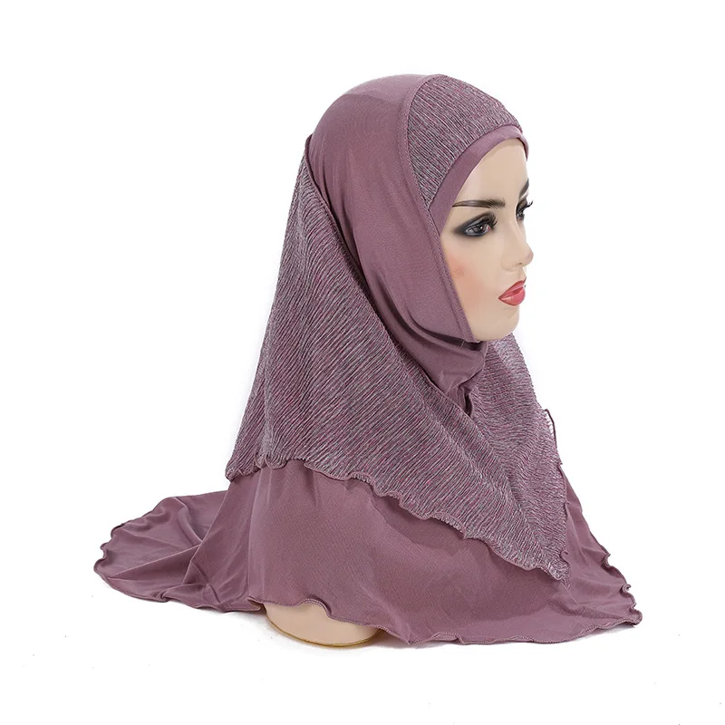 Yibaoli Factory Supply good quality 17 colors jersey long scarves with mesh women for muslim women 2022 hijab malaysia