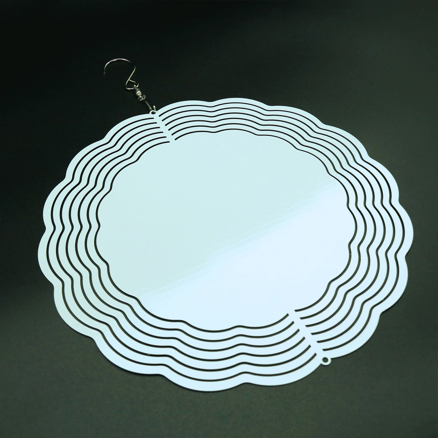10 Inches Sublimation Aluminium Blank Custom Metal Home Decoration Round  Wind Spinner