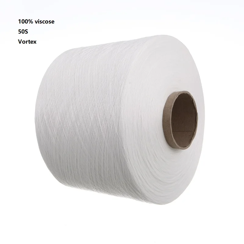 100 Viscose 50S/1 Vortex Red Apple Viscose Yarn Stock Lot With High Tenacisty For Knitting And Weaving