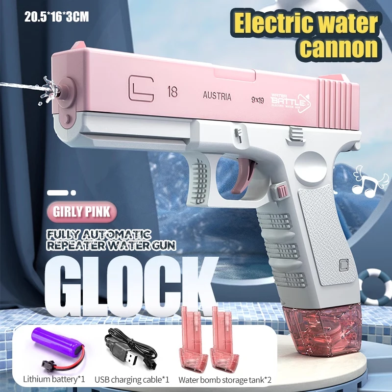 Wholesale Glock water gun toy Desert Eagle Guns Water Bullet children toy Automatic Pistol electric water gun toys for Kids