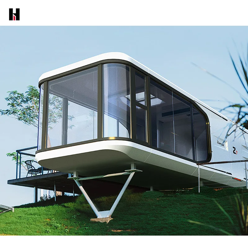 prefab cabin space capsule house 2 bedroom with kitchen sleeping pods capsule