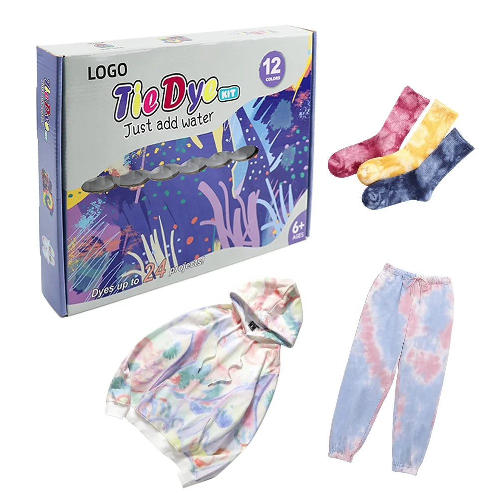 Набор DIY Tie dye для вечеринки доступен в индивидуальной