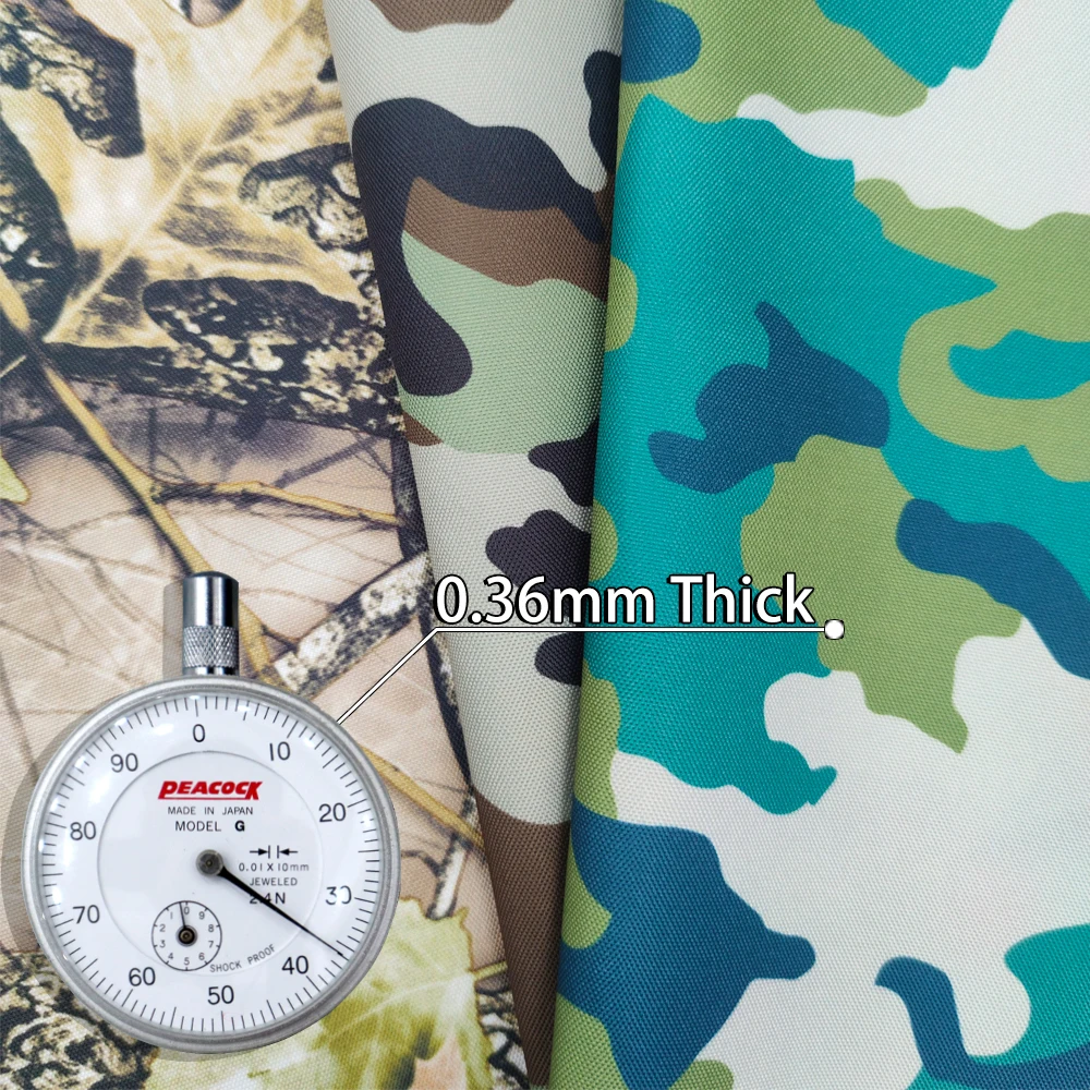 Camo printed PVC coated  Pull rod box Outdoor bag tent cloth 100% polyester Oxford fabric