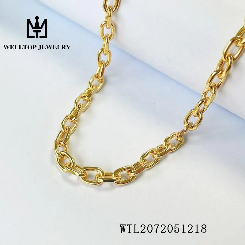 Meter Roll Chains cadenas Steel Gold Plated grande  Chains Metal  link chain
