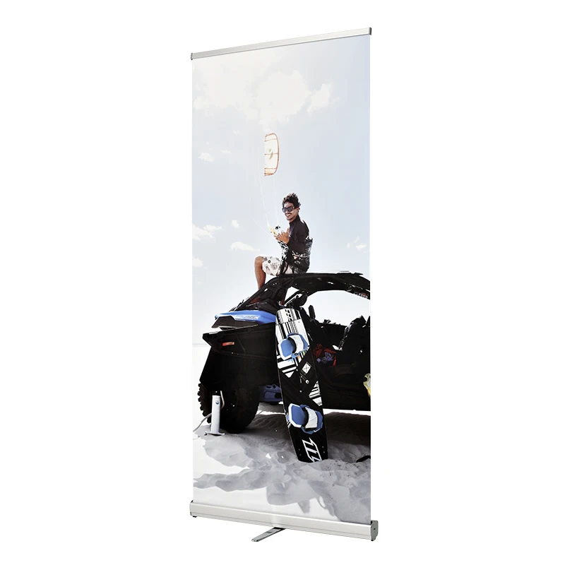 Roll Up Advertising Banner Stand Rollup Standee Aluminum Roll Screen Stand Retractable Banners Design 85x200 80x200