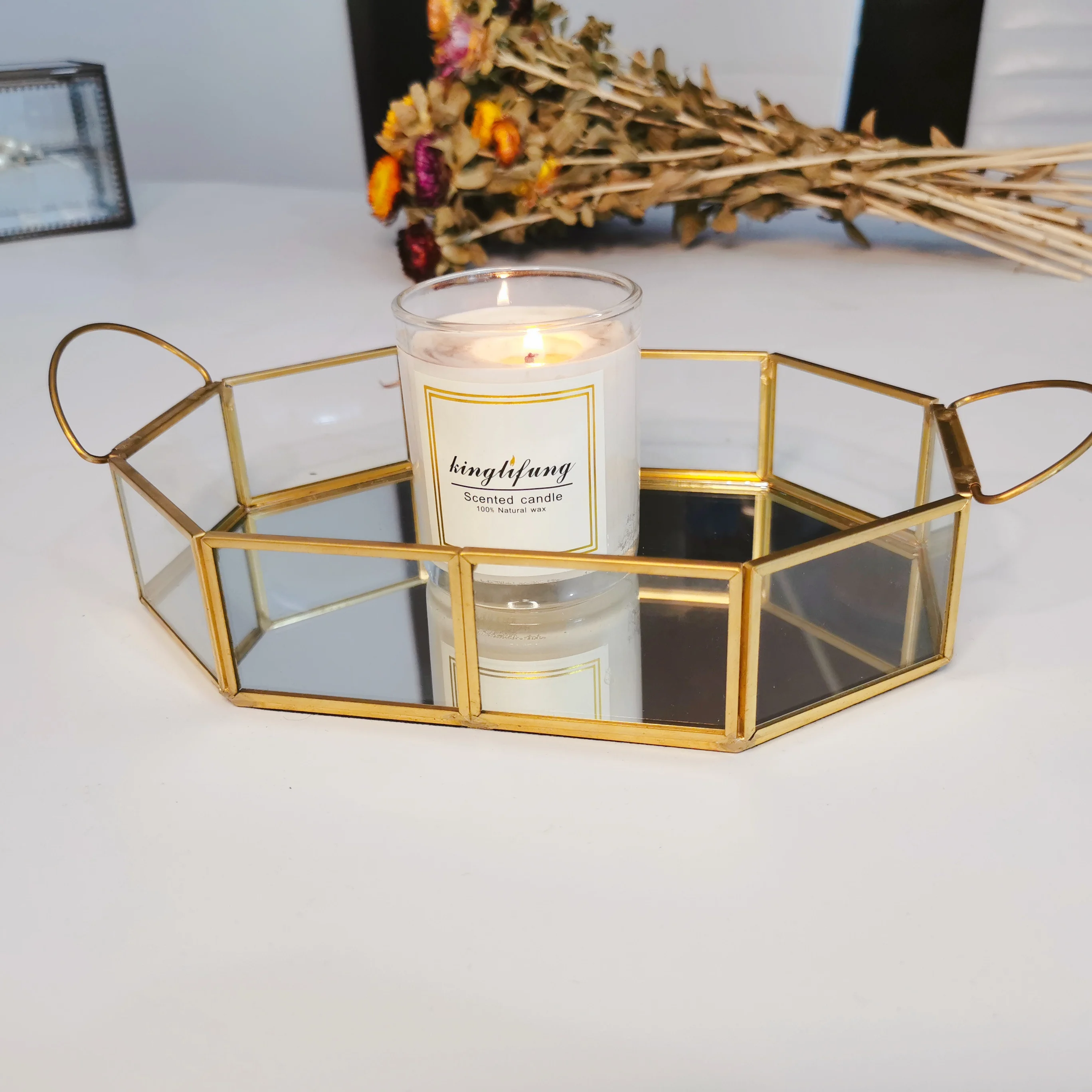  Home Decor metal luxury exhibition hall mirror