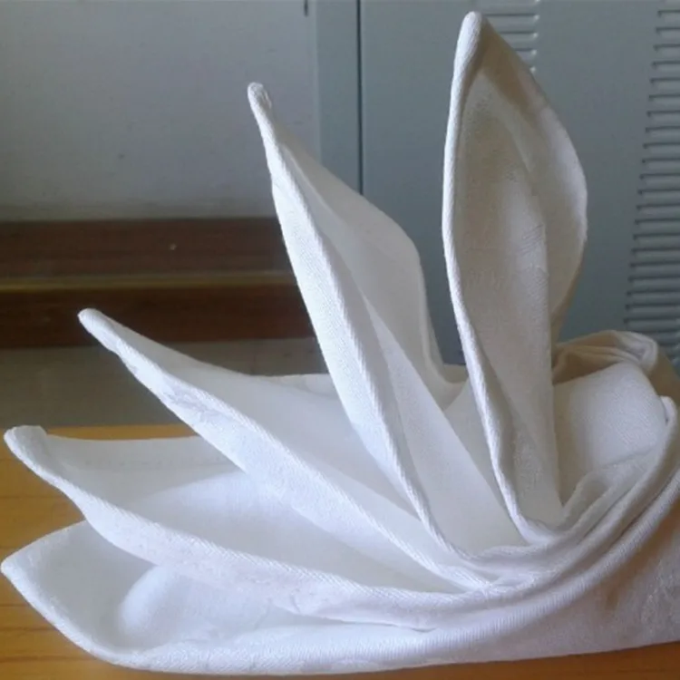 Soft cotton dinner events table fabric napkin 100% cotton white wedding table cloth  restaurant napkin