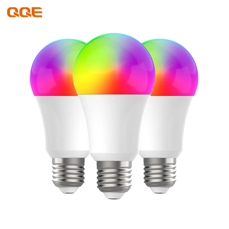 Tuya App Controlled Dimmable Multi-Color Changing LED Bulbs E26 A19 RGB Smart Light UL Certificate AC B22 PC Plastic Home Use