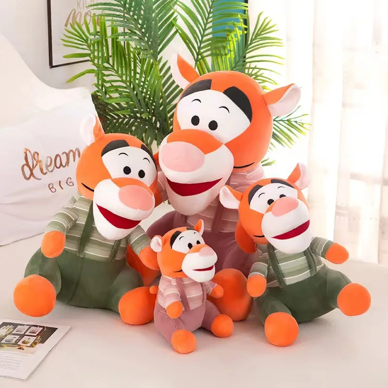 wholesale Cute overalls Tiger New Year plush toys dolls Tigger Internet celebrity girls Heart Tiger dolls
