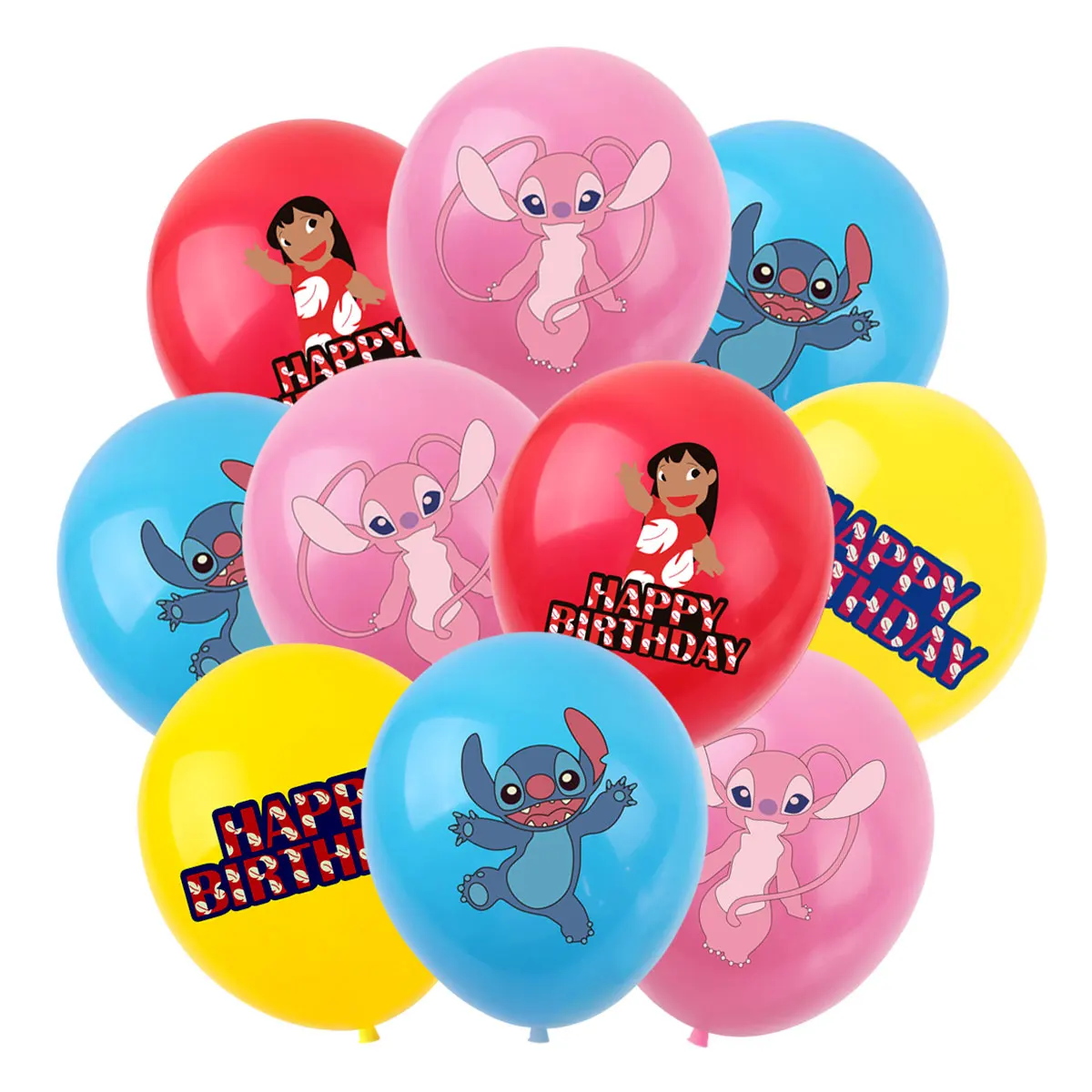 Lilo & Stitch Party Supplies Set Lilo And Stitch Balloons happy Birthday Banner Cupcake Toppers Hanging Swirls Party Decorations