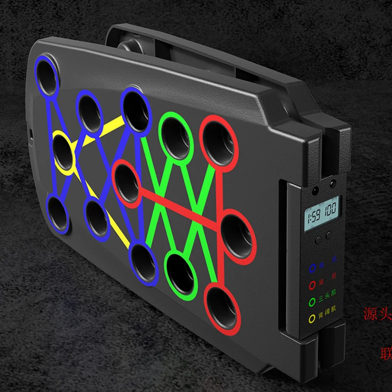 Factory Cheap ABS folding 14 in 1 push up board with resistance bands