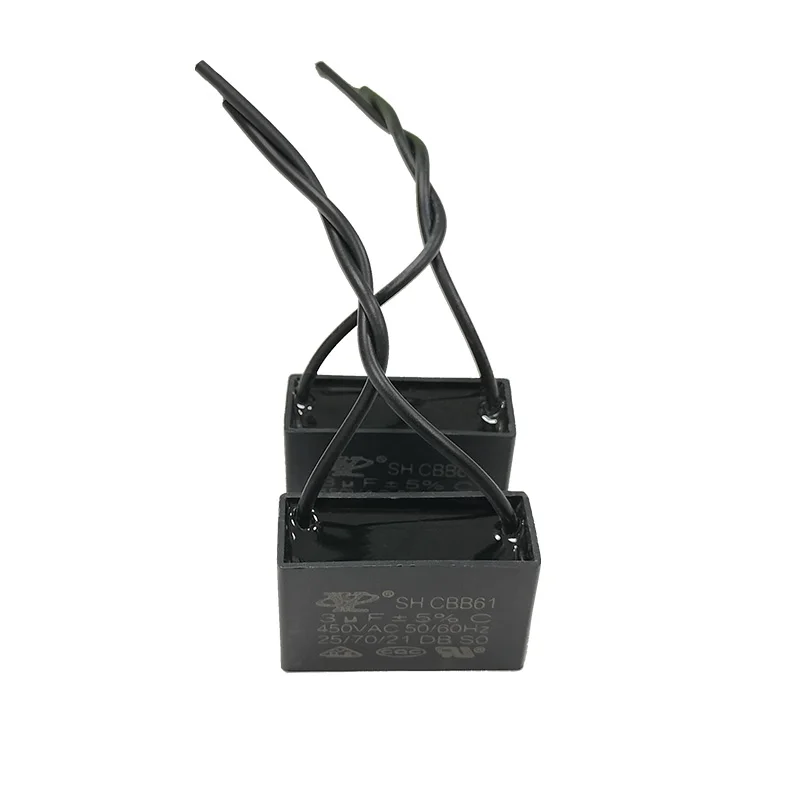 CBB61 3uf/ 450VAC AC Motor Running Start Capacitor Film Capacitor Is Suitable For Fan And Air Conditioner External Unit