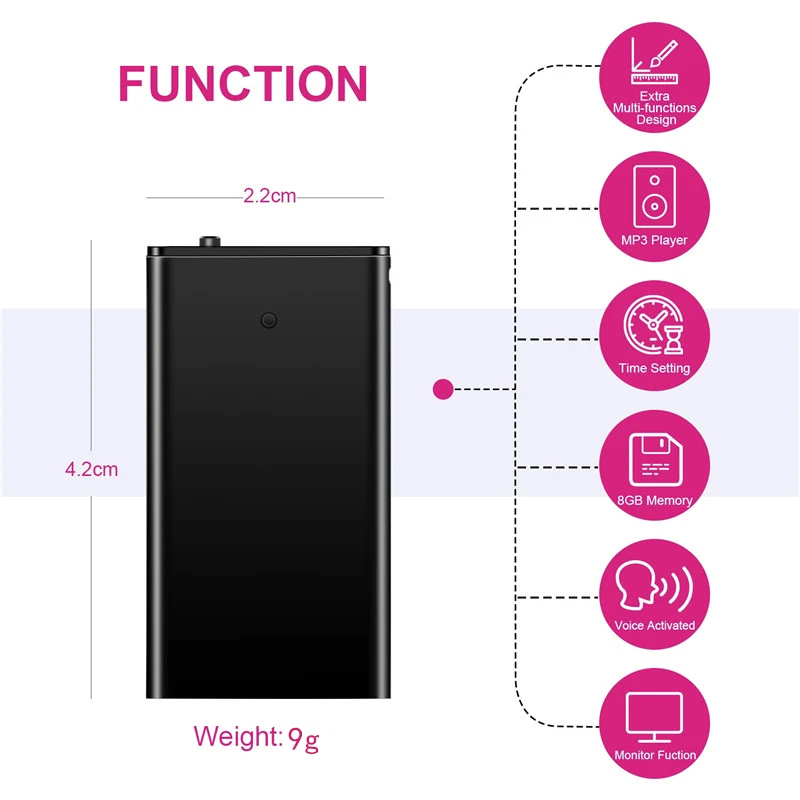 Q1  Mini voice recorder Audio Voice Recorder USB Flash Professional Digital HD Dictaphone Recording Pen  MP3 Music Player