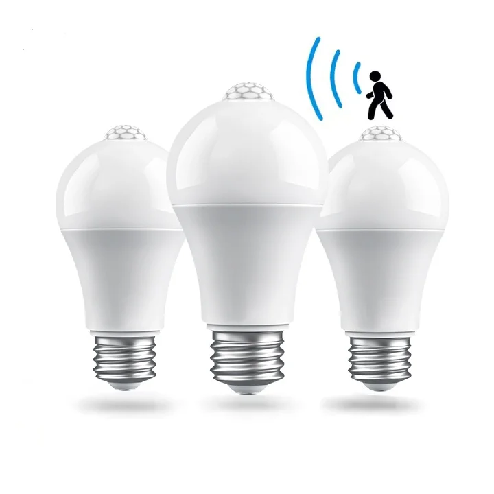 Front hallway human motion sensor Radar sensing light bulb 5W 7W 9W 12W E27/B22 Energy-saving LED light smart bulb