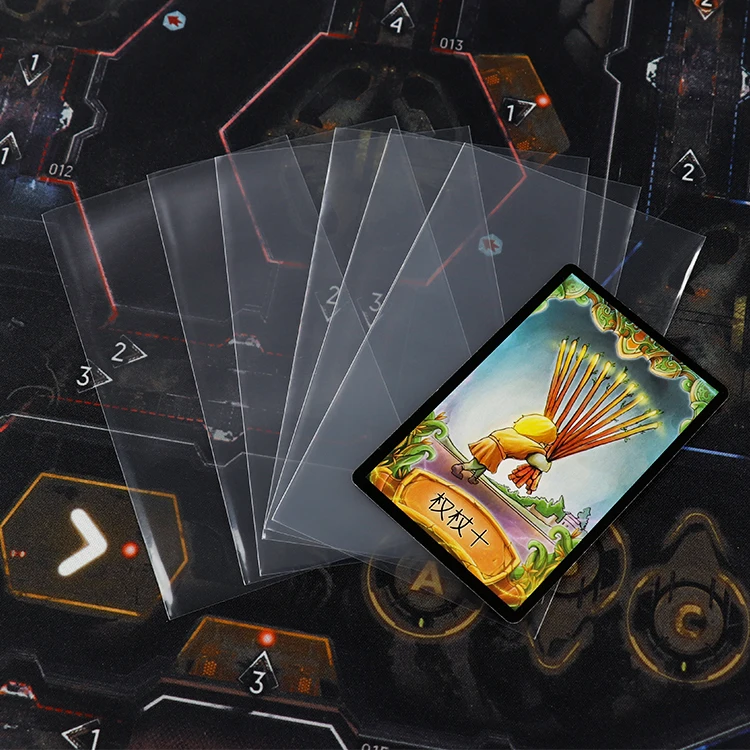 BGS008 UNICORN GAME PLUS Custom OEM Design Playing Boardgame Card Sleeves Deck Protector, Clear Plastic Tarot Card Sleeve