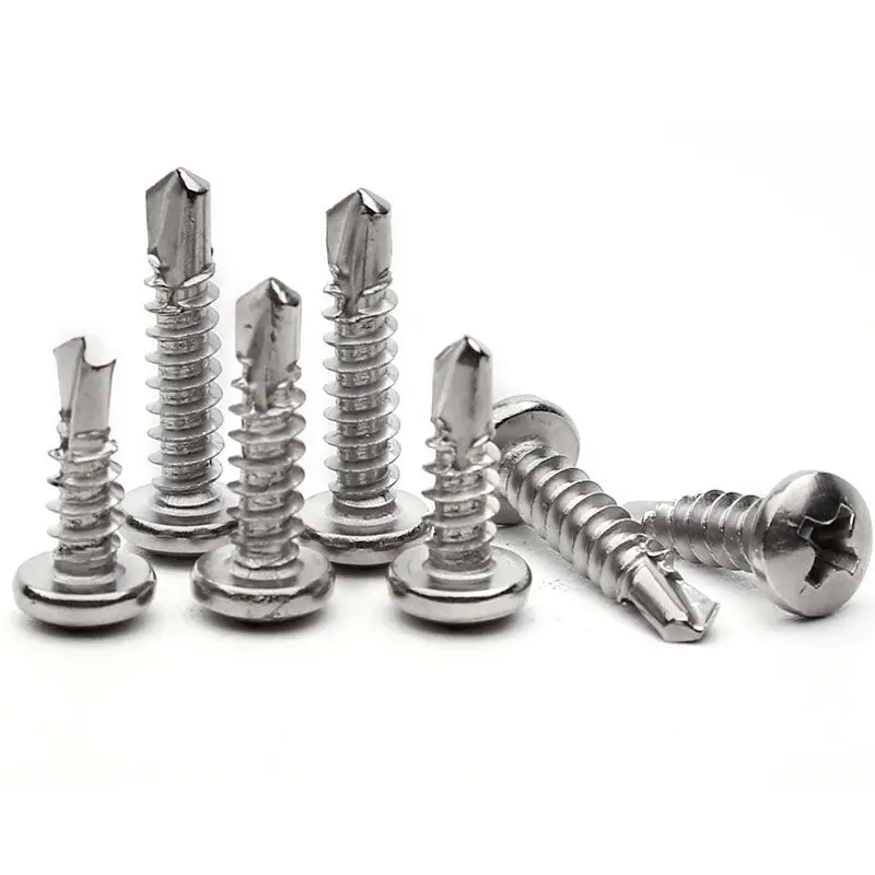 304 316 410 Stainless Steel DIN7504N Phillips Drive Pan Head  Self Tapping Drilling screws for metal