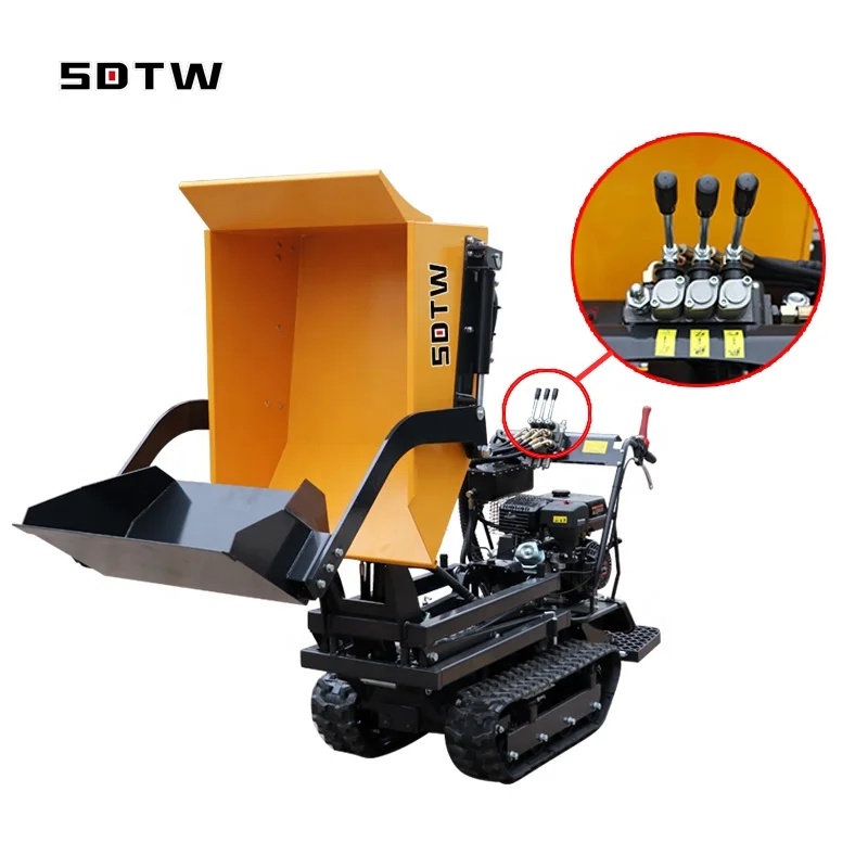 SDTW TD500L with Briggs Stratton gasoline Engine 500KG 800kg new Small mini dumper hydraulic dumper Crawler Dumper