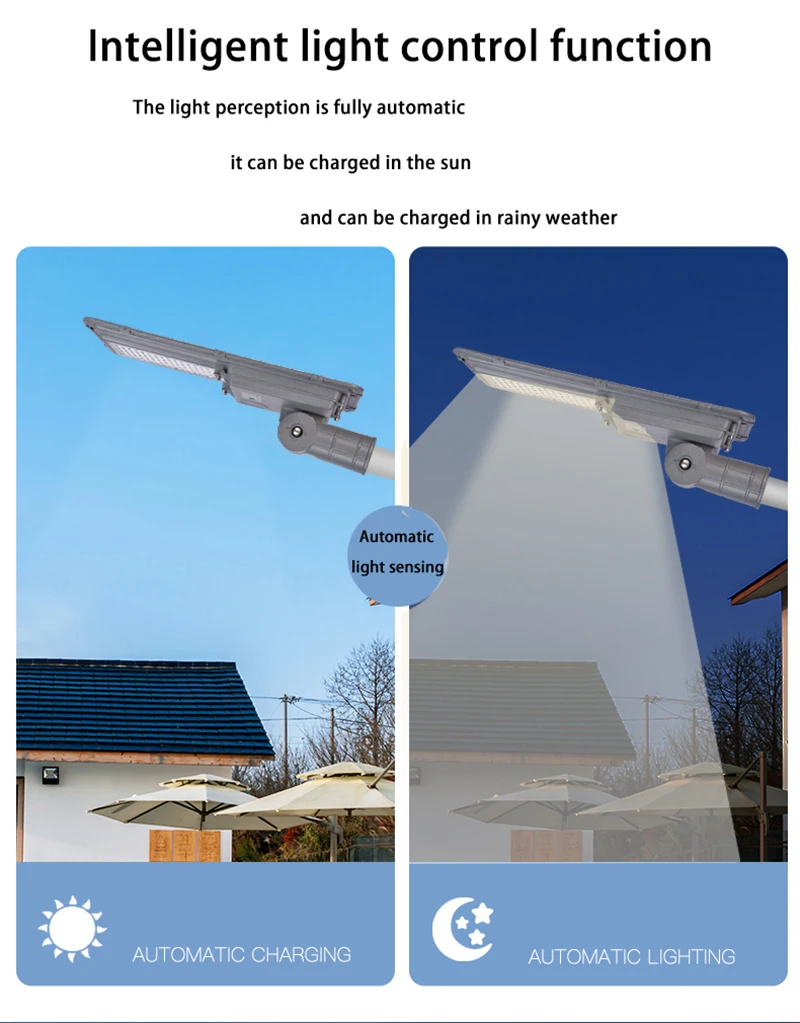High lumen saving aluminum smart remote control water proof 60w 100w 300w all in one led solar street lights with motion sensor