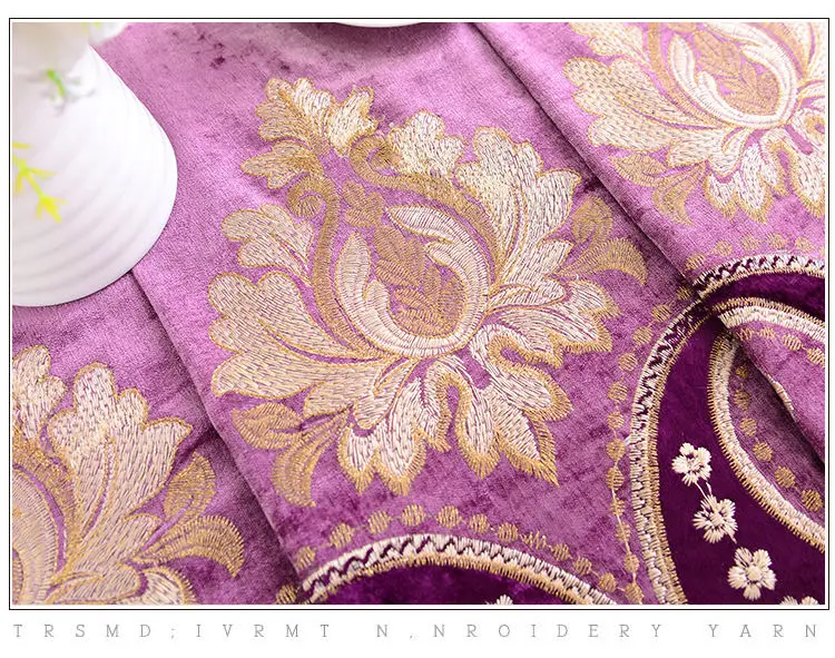 Villa European Tende Ready Made Hotel Living Room Blackout Cortin Luxury Finished Embroidery Chenille Window Curtains