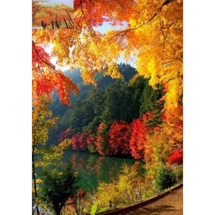 Autumn landscapes diy diamond painting diamond art kit gemstone beads embroidery painting