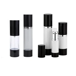 satin finished or transparent airless cosmetic bottle rolling sands airless cosmetic bottle sanding luxury airless pump bottle