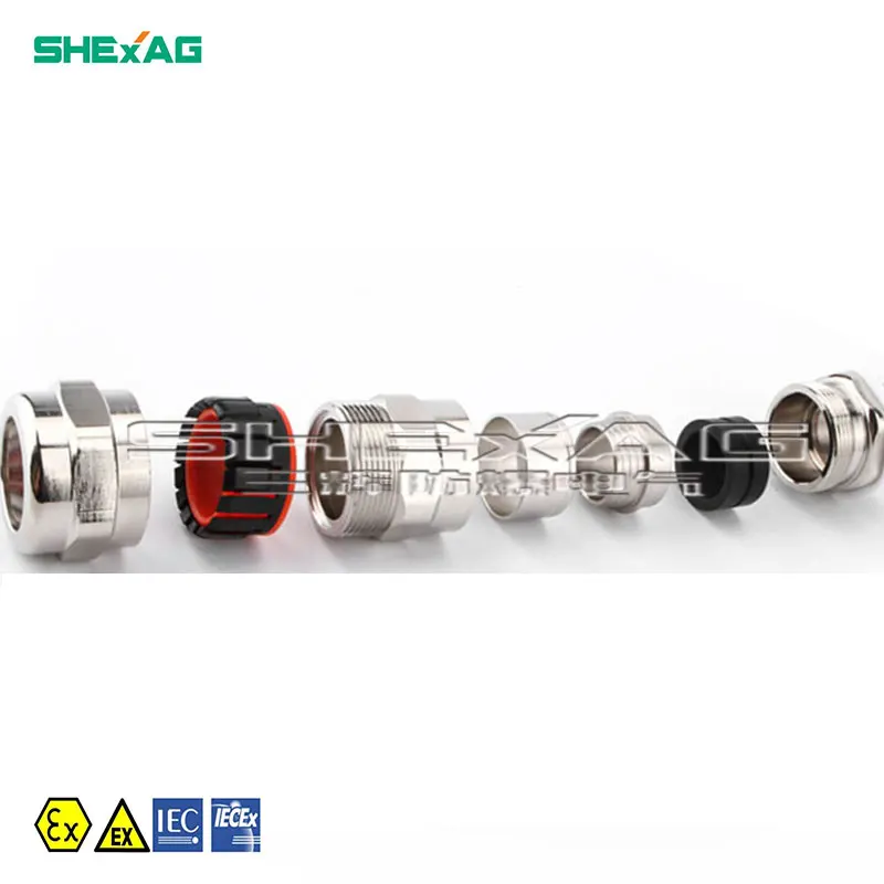Free Sample explosion proof cable gland armoured cg,1/2 npt metal ex  cable gland