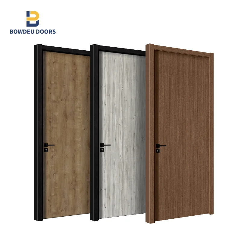 Simple Manufacturer Bedroom Internal Room Door Modern WPC Doors Waterproof Interior Wooden Door For Bathroom For House Interior